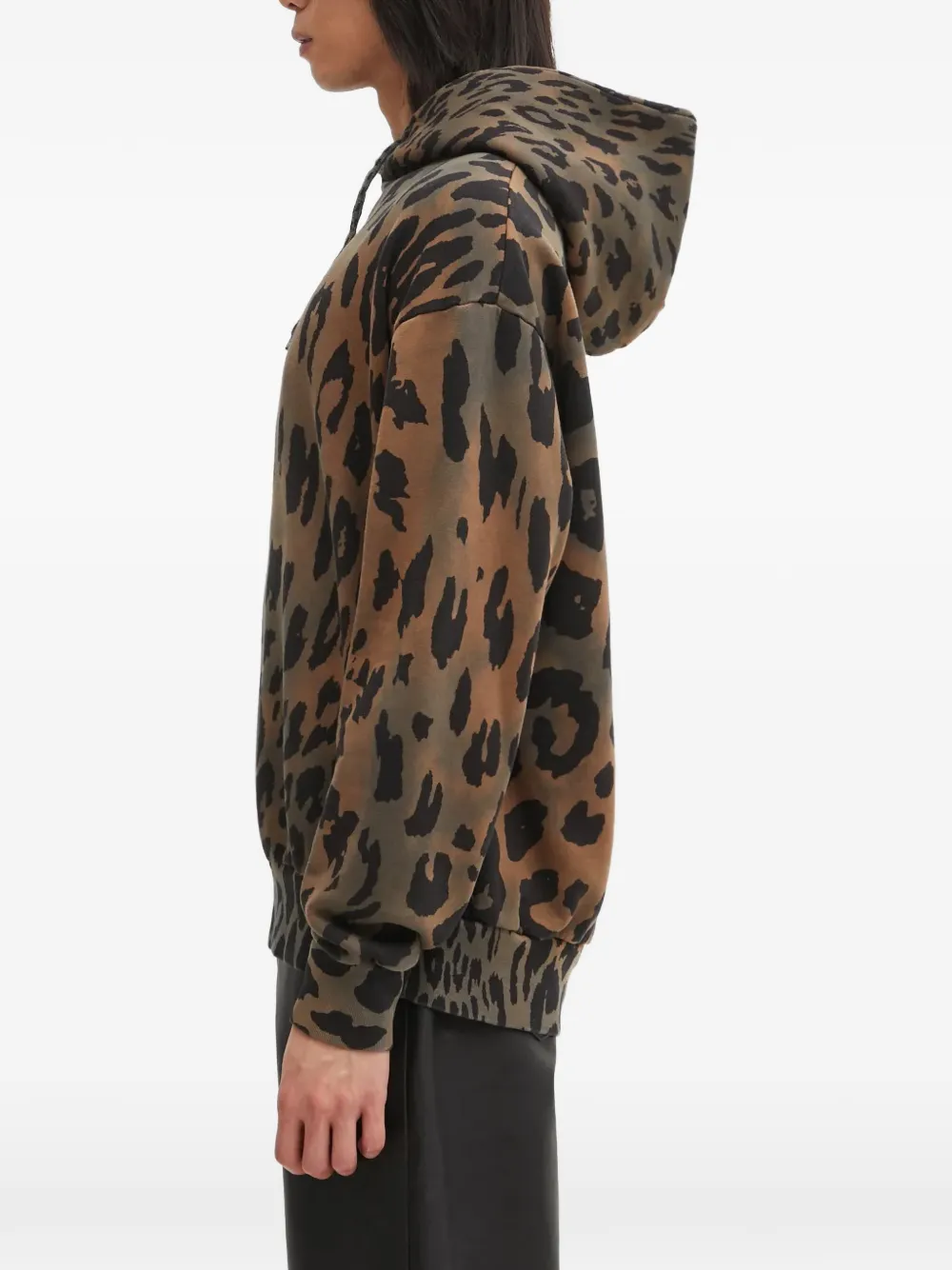  Aries Leopard-print Hoodie - Brown 