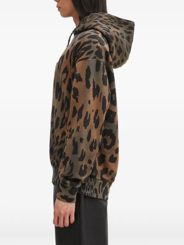 Aries leopard-print Hoodie | Brown | FARFETCH OM