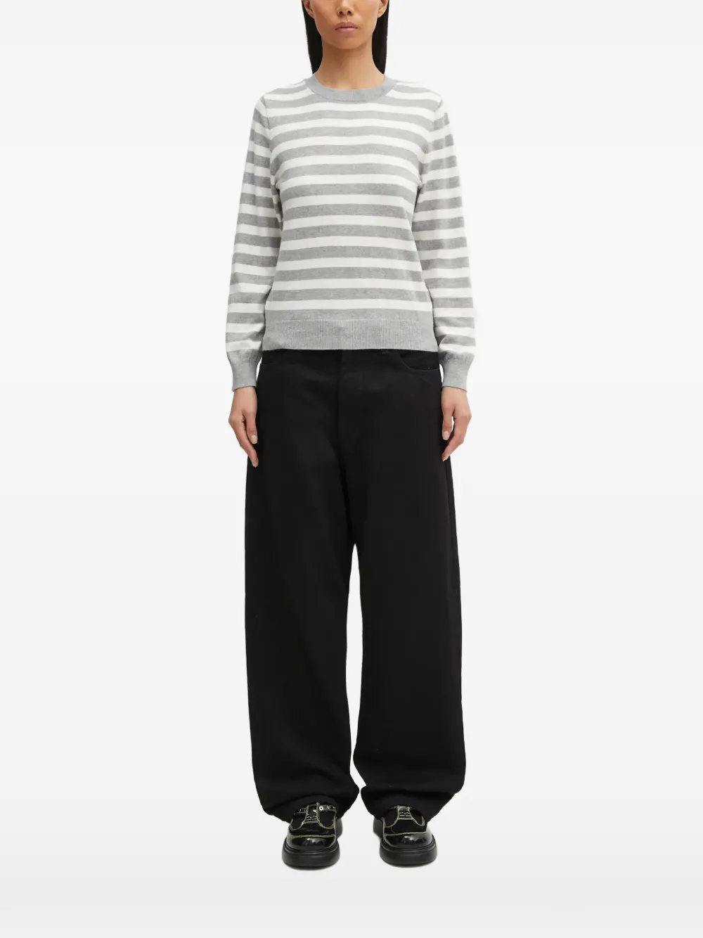 Barbour Maglione a righe Lois - Grigio