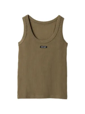 トップス MIUMIU Navy Short Tank Top Miu Miu Knit Tank Top - Navy | Editorialist