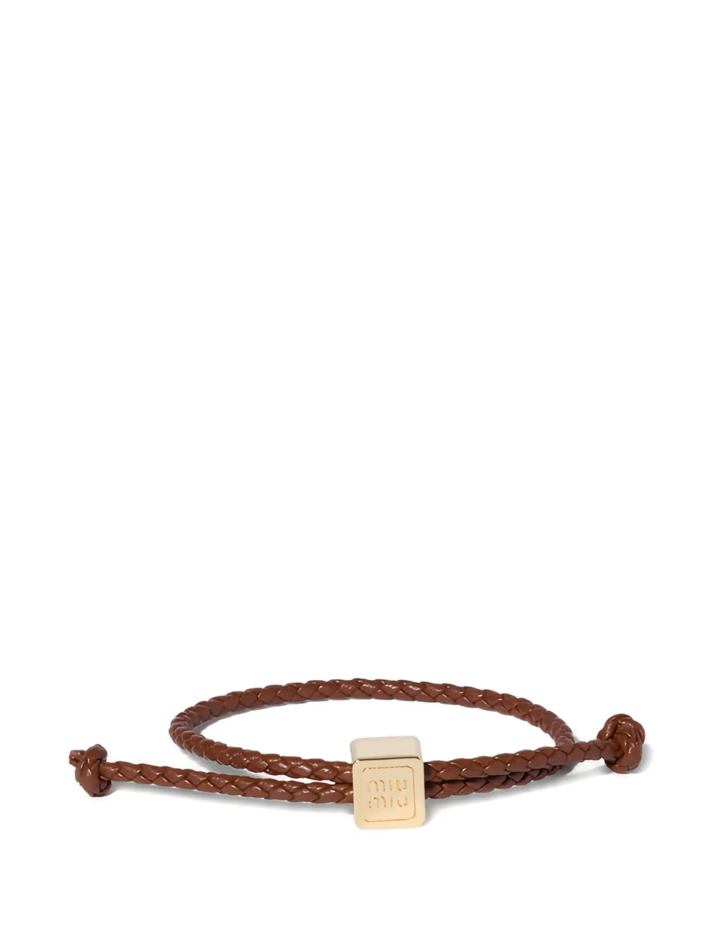 Miu Miu leather bracelet - Marrone
