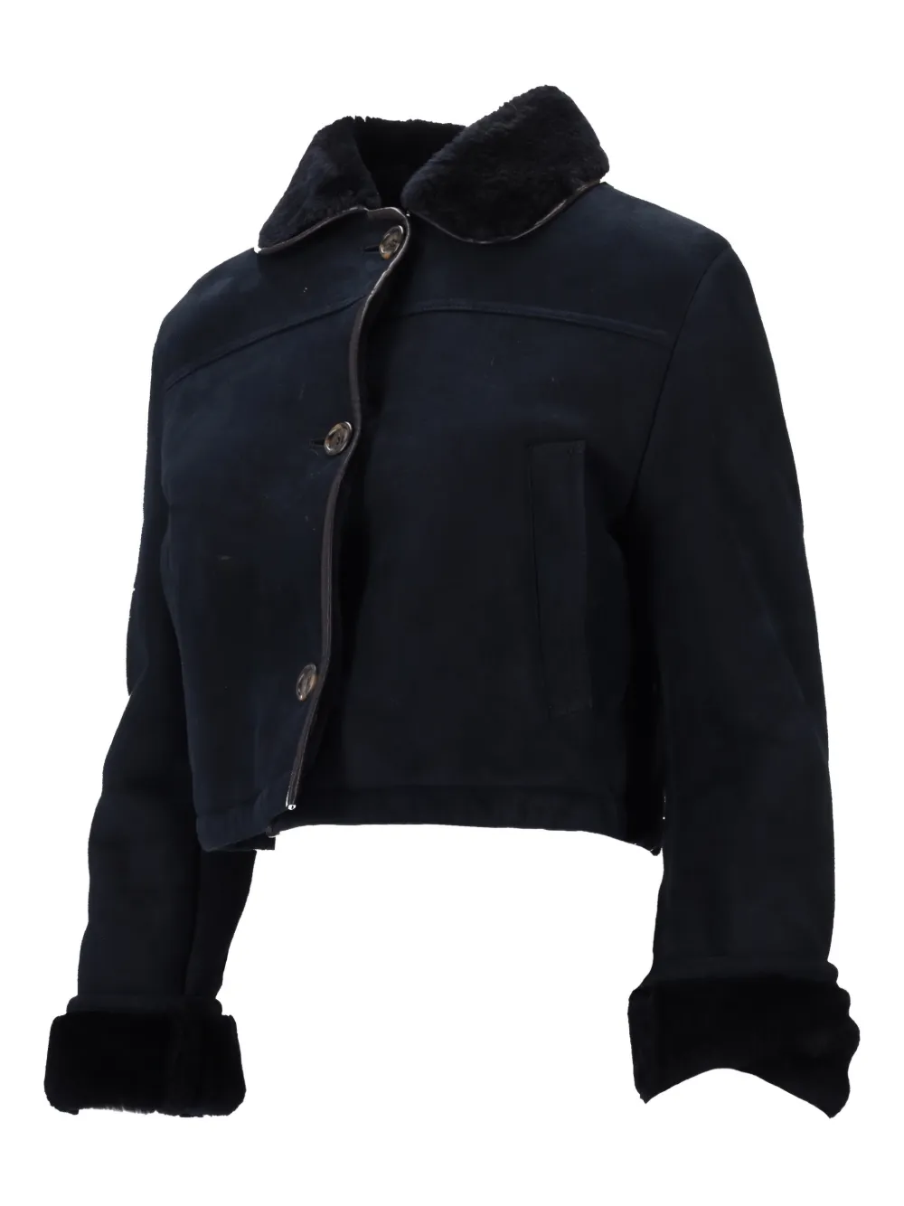 La-Rose Leren jack Blauw