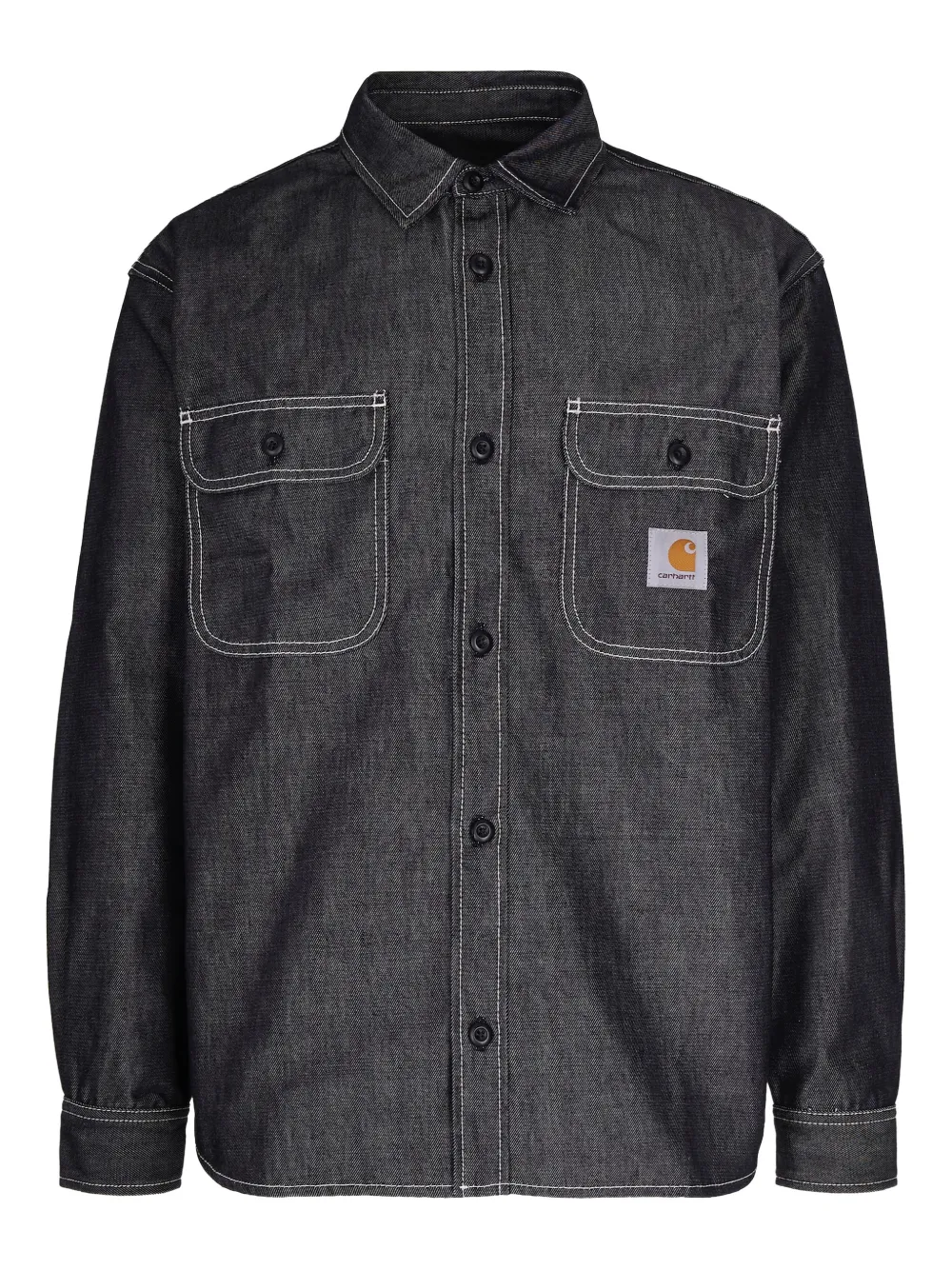 Carhartt WIP chest-pocket long-sleeve shirt | Black | Image 1