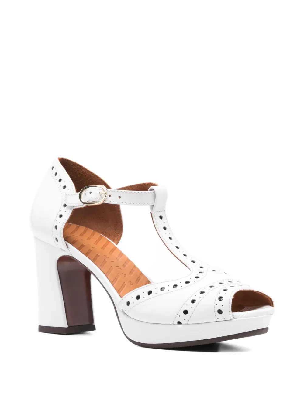 Chie Mihara T-strap open-toe heeled sandals Wit