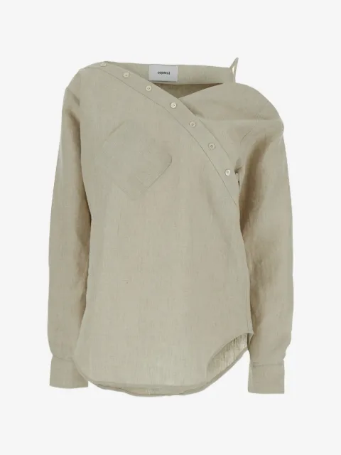 Coperni bluse med én skulder og hjertelomme