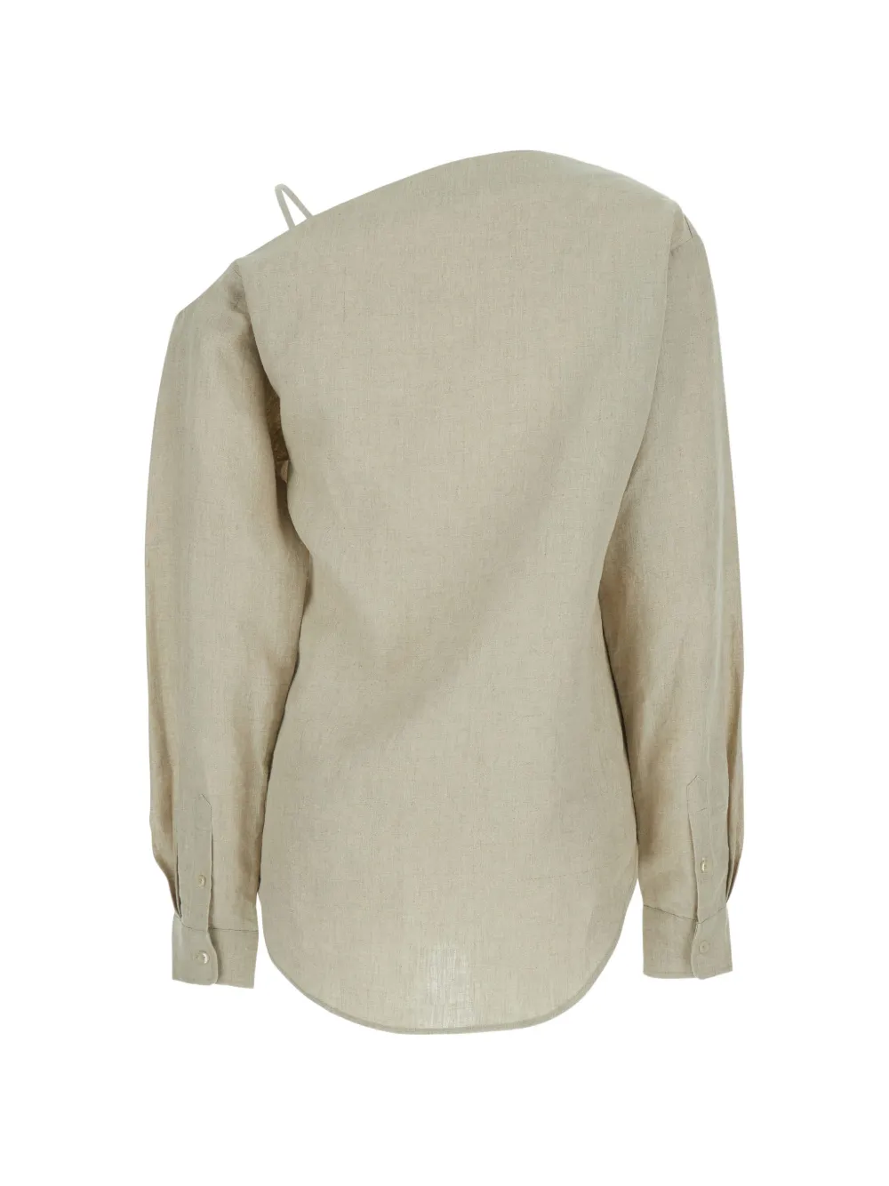  Coperni Heart One-shoulder Pocket Blouse - Neutrals 