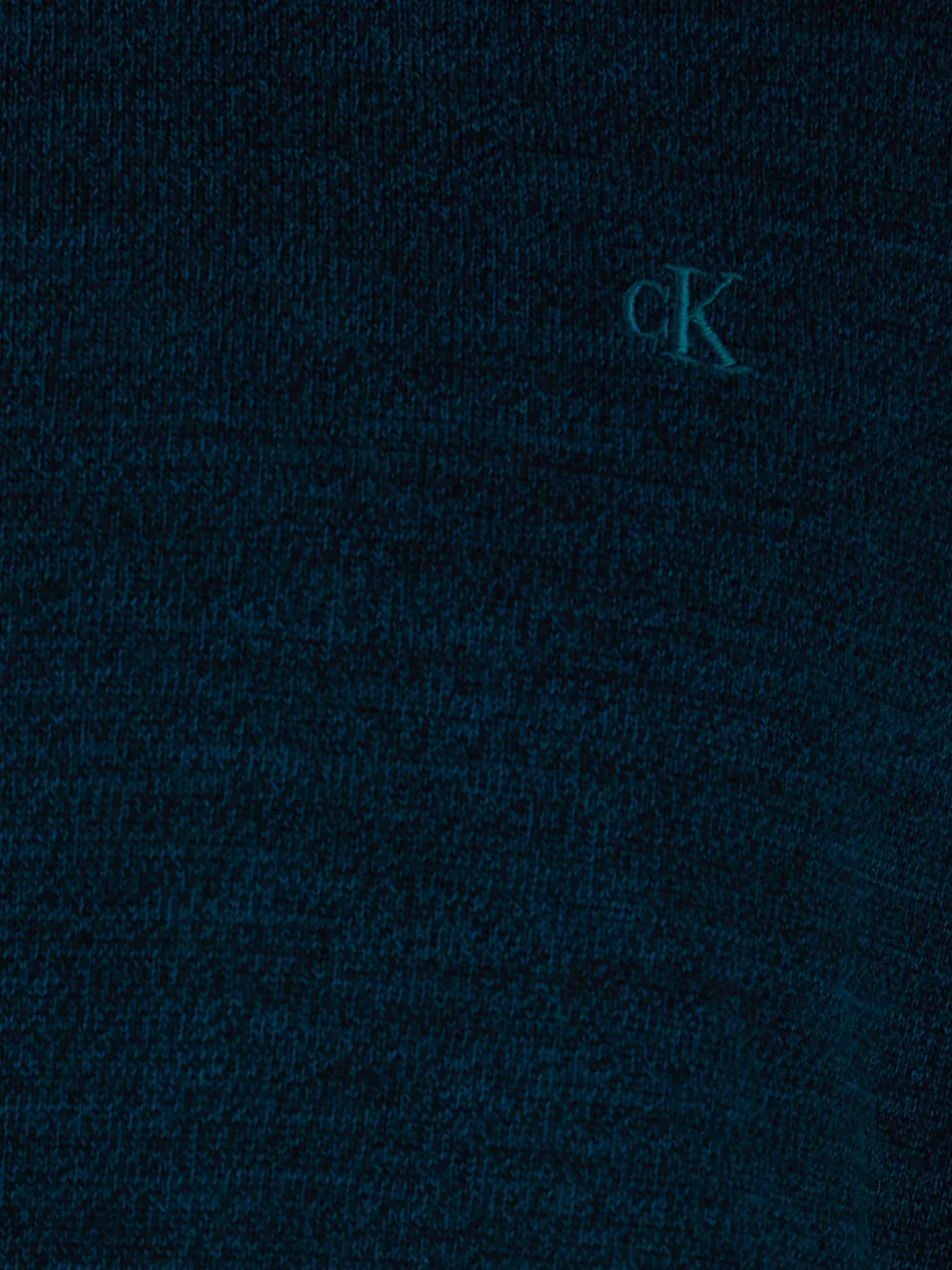 Calvin Klein Blue Crewneck Sweater With Logo Embroidery On The Front And Dropped Shoulders In Wool Man In Blue
