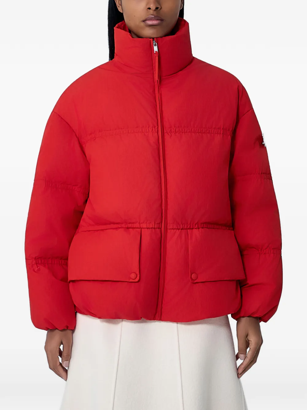 MONCLER Gesteppte Jacke mit Stehkragen - Rot