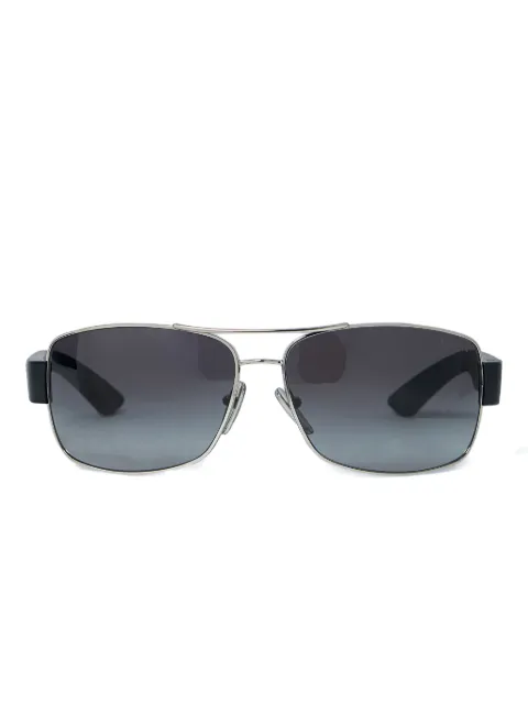 Prada Linea Rossa logo hinges square sunglasses