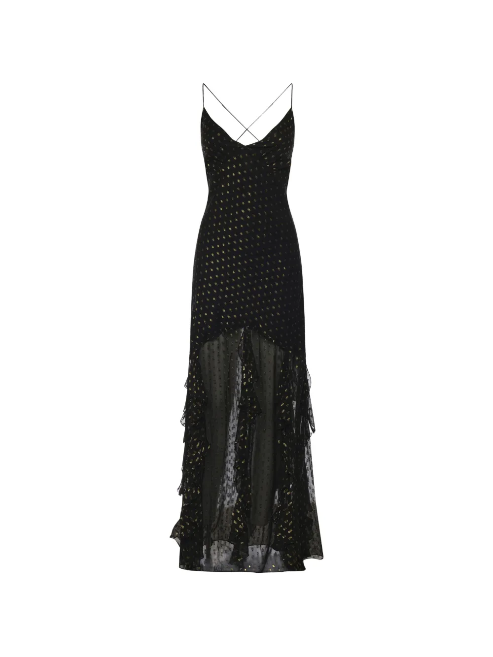 For Love And Lemons Elea polka dot maxi dress - Nero