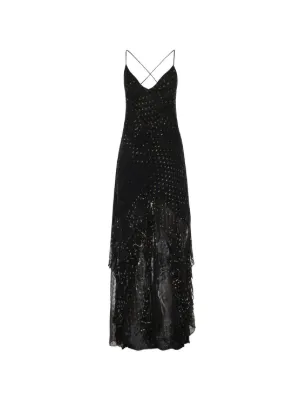 ariana grande black and pink dress Interstella Sequin Long Sleeve Mini Dress Black