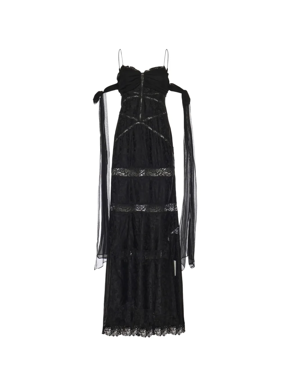 For Love And Lemons Rita lace maxi dress - Nero