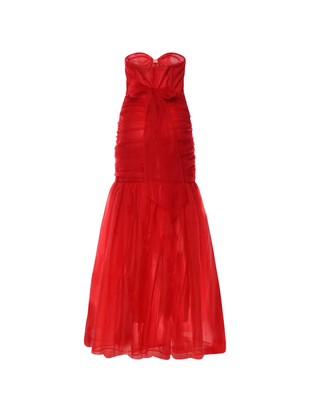  For Love And Lemons Serafina Strapless Asymmetric Dress - Red 