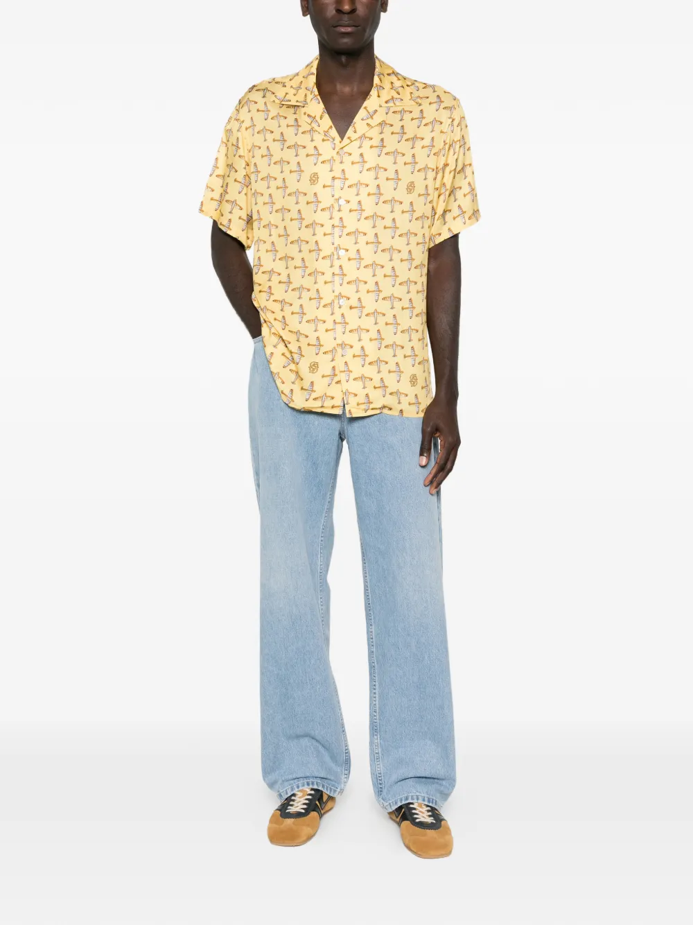 Drôle De Monsieur Skyline shirt - Geel