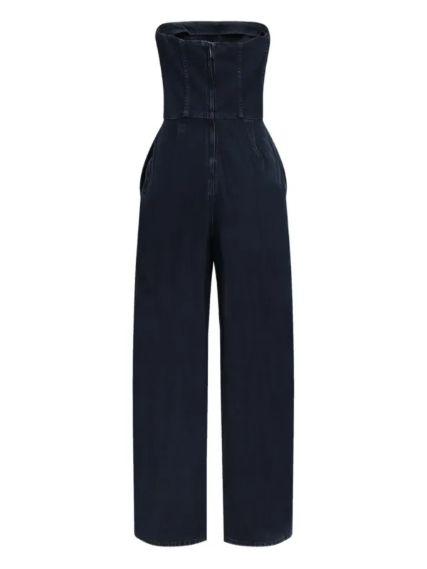 Agolde Agyness Strapless Jumpsuit in Blue