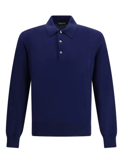TOM FORD long-sleeve button polo shirt