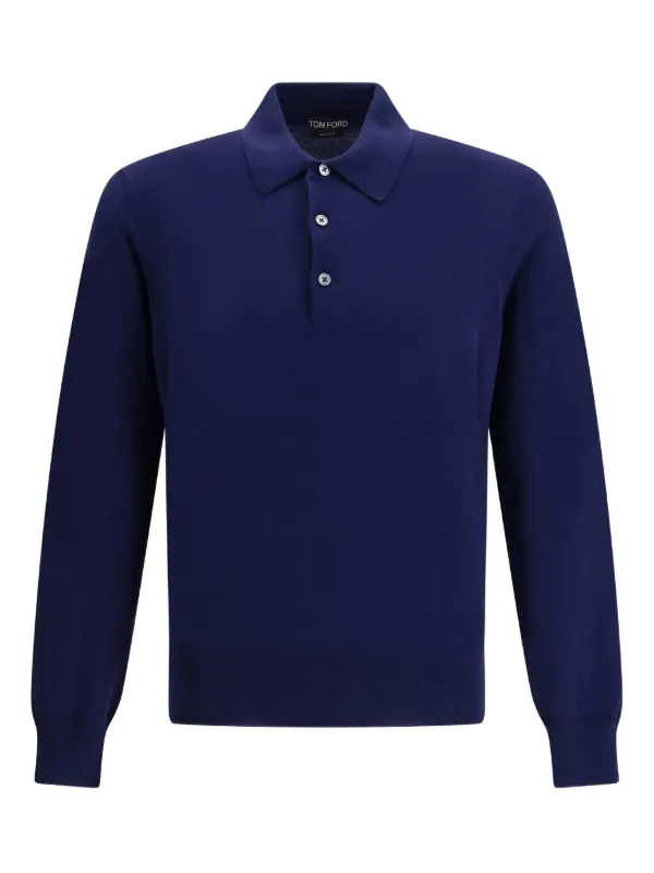 TOM FORD トムフォード ポロシャツ 48(L位) 青 【古着】【】 TOM