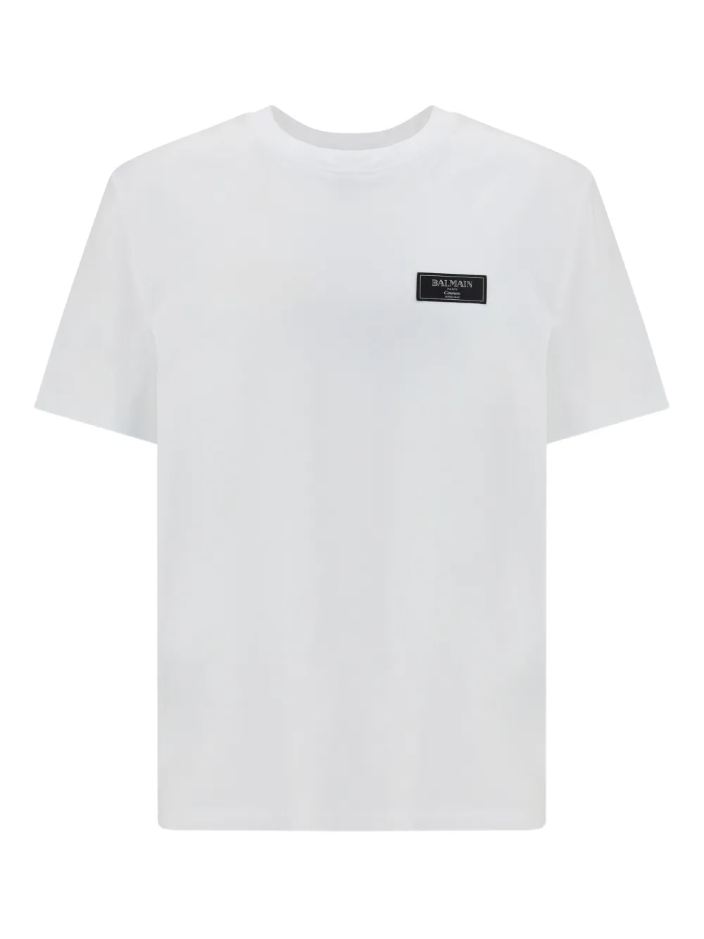 Balmain logo-label T-shirt - Weiß