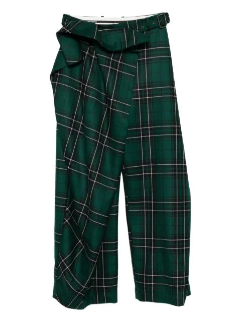 JW Anderson fold-over tartan trousers