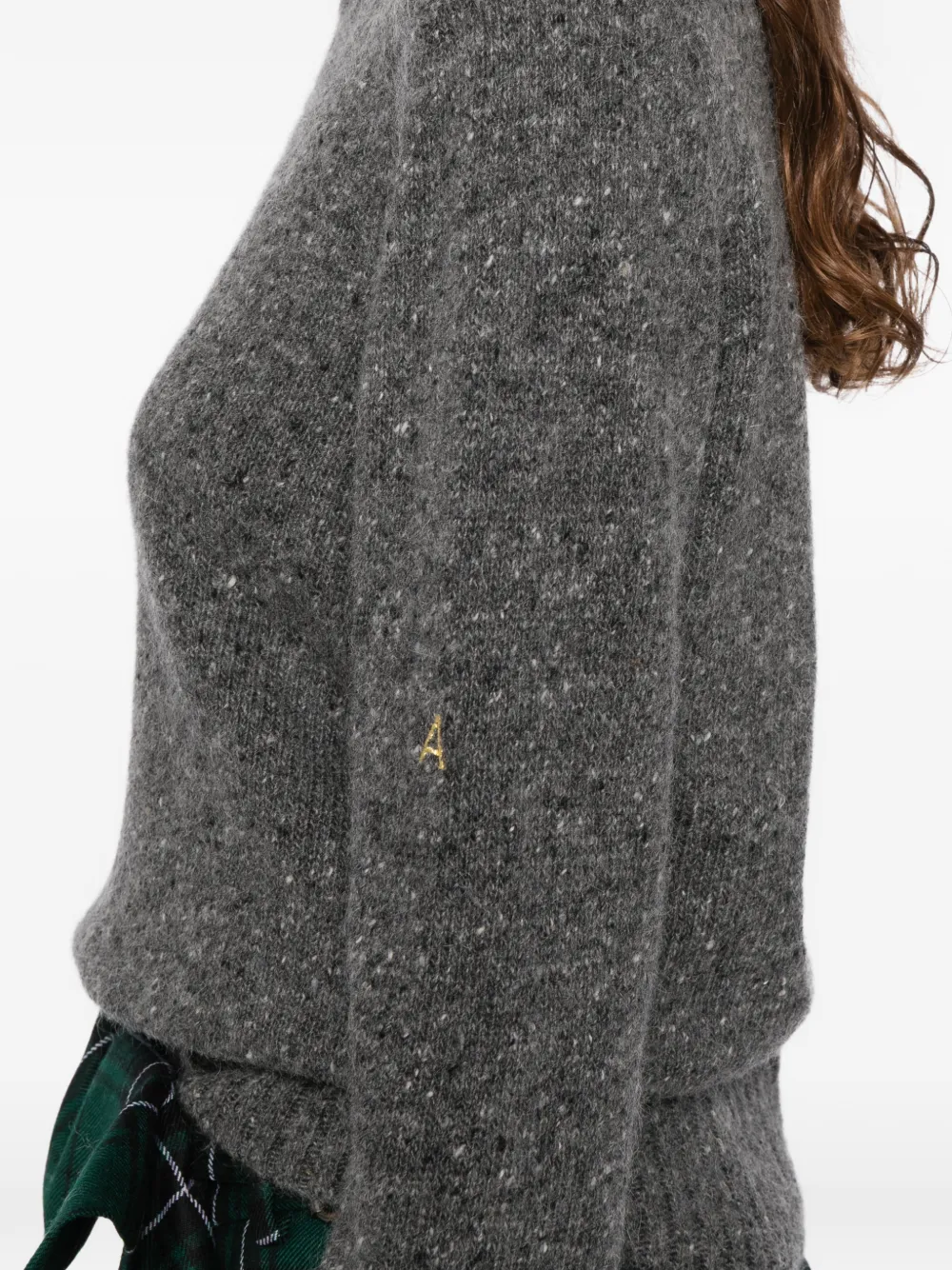 embroidered crew-neck jumper