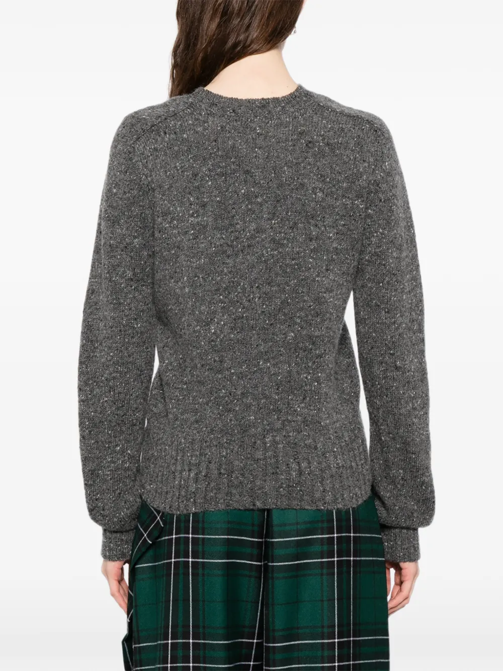 embroidered crew-neck jumper