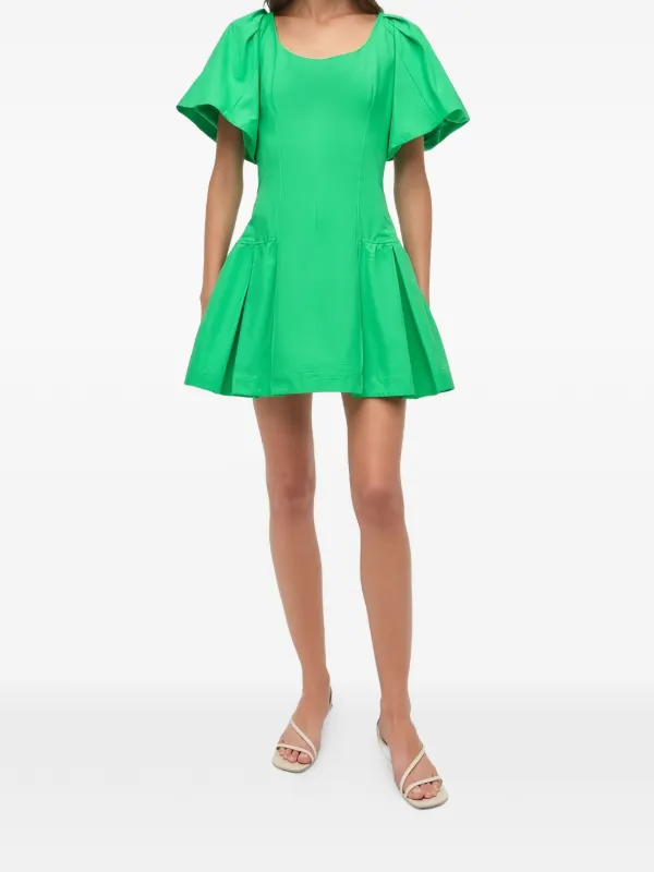 simkhai dress green Monica Satin Midi Dress SIMKHAI