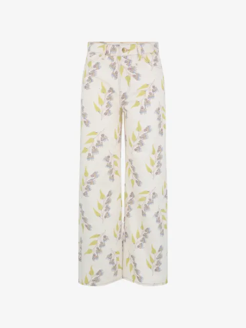 Ulla Johnson широкие джинсы Willow с цветочным принтом