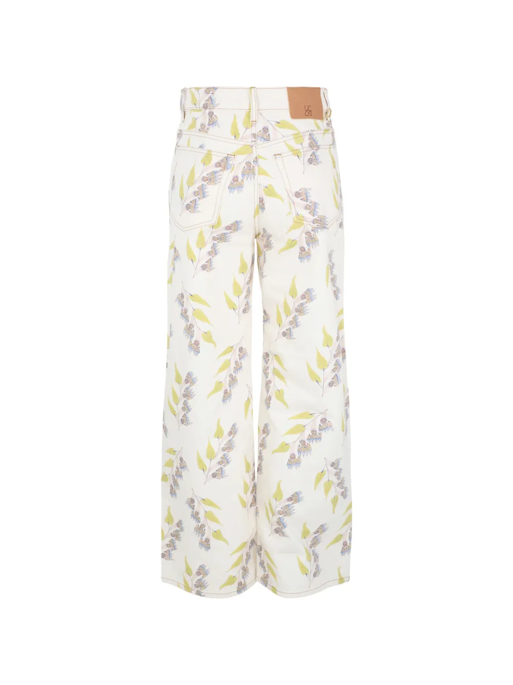  Ulla Johnson Willow Wide-leg Floral-print Jeans - Neutrals 