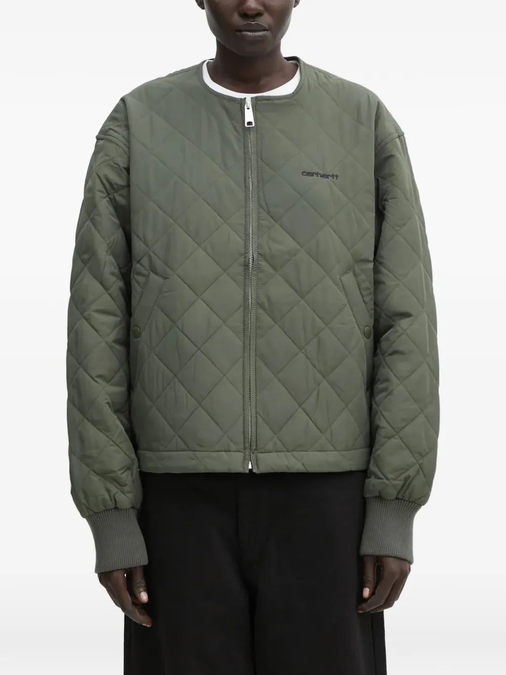 Carhartt W Elma Quilted Zip Jacket In Green
