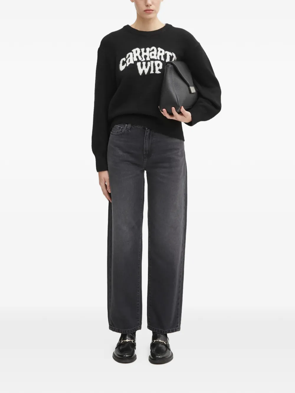 Carhartt WIP logo-patch jeans - Grijs