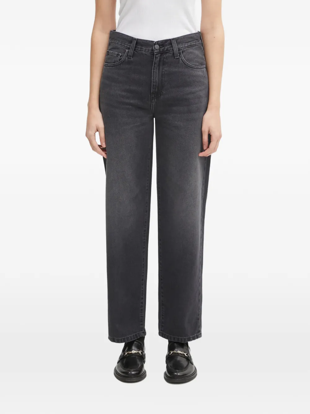 Carhartt WIP logo-patch jeans - Grau