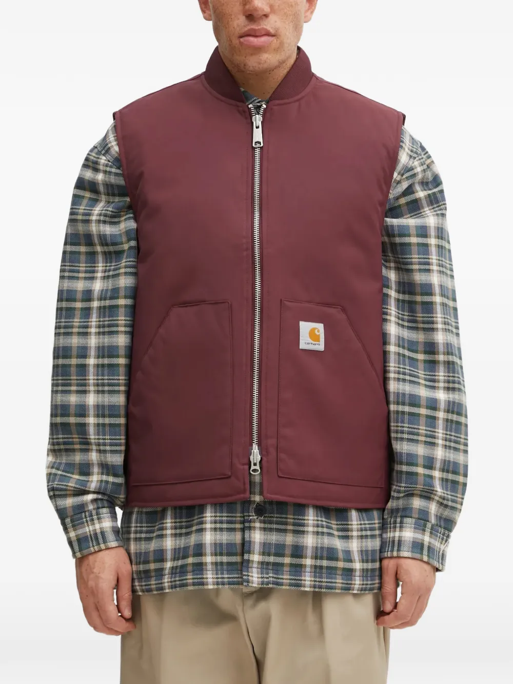 Carhartt WIP Leroy zip-up quilted jacket - Red