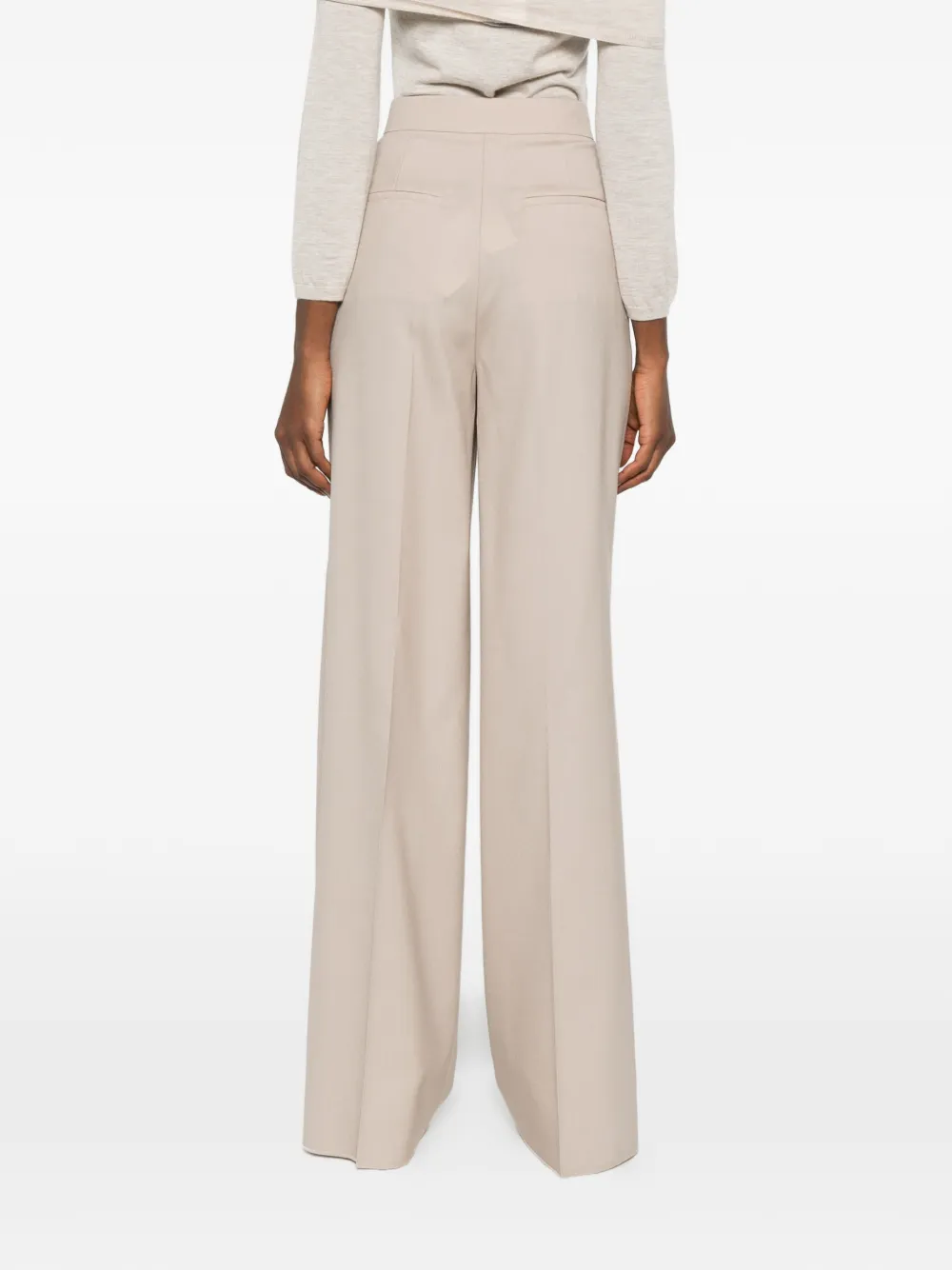 Max Mara Palazzo wollen broek Beige