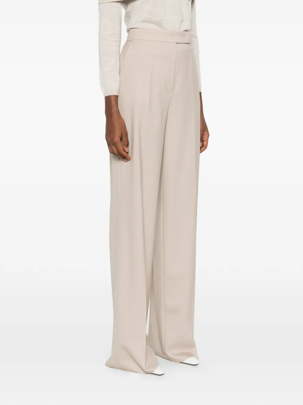 Max Mara Palazzo wollen broek Beige
