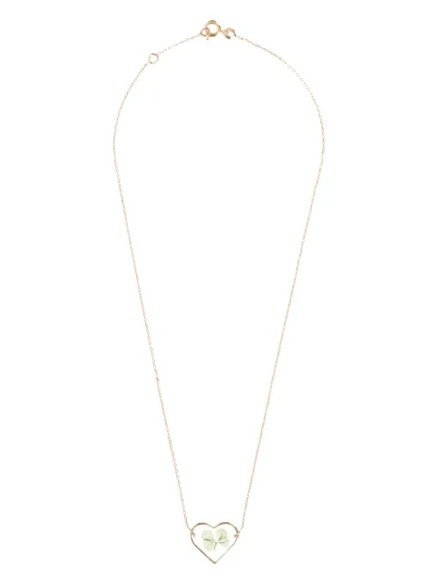 Carré de Trèfles heart-set clover necklace