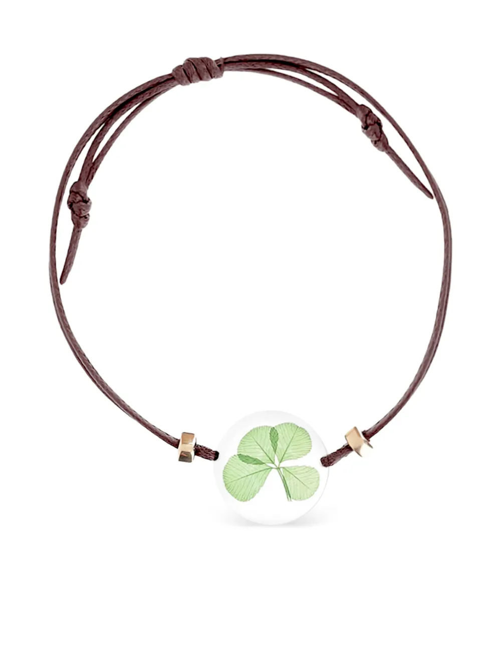 Carré De Trèfles Clover Bracelet In Brown