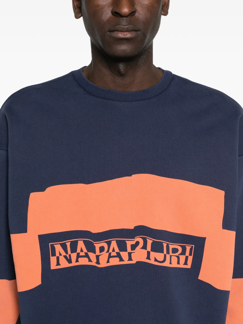 Napapijri Sweater met logostreep Blauw