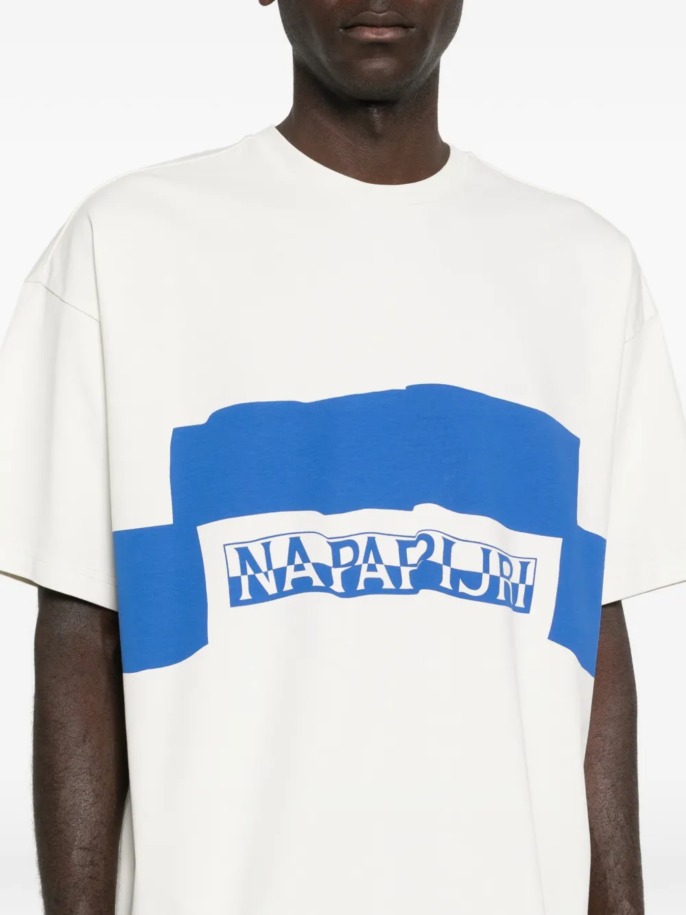 Napapijri T-shirt met logo en ronde hals Wit
