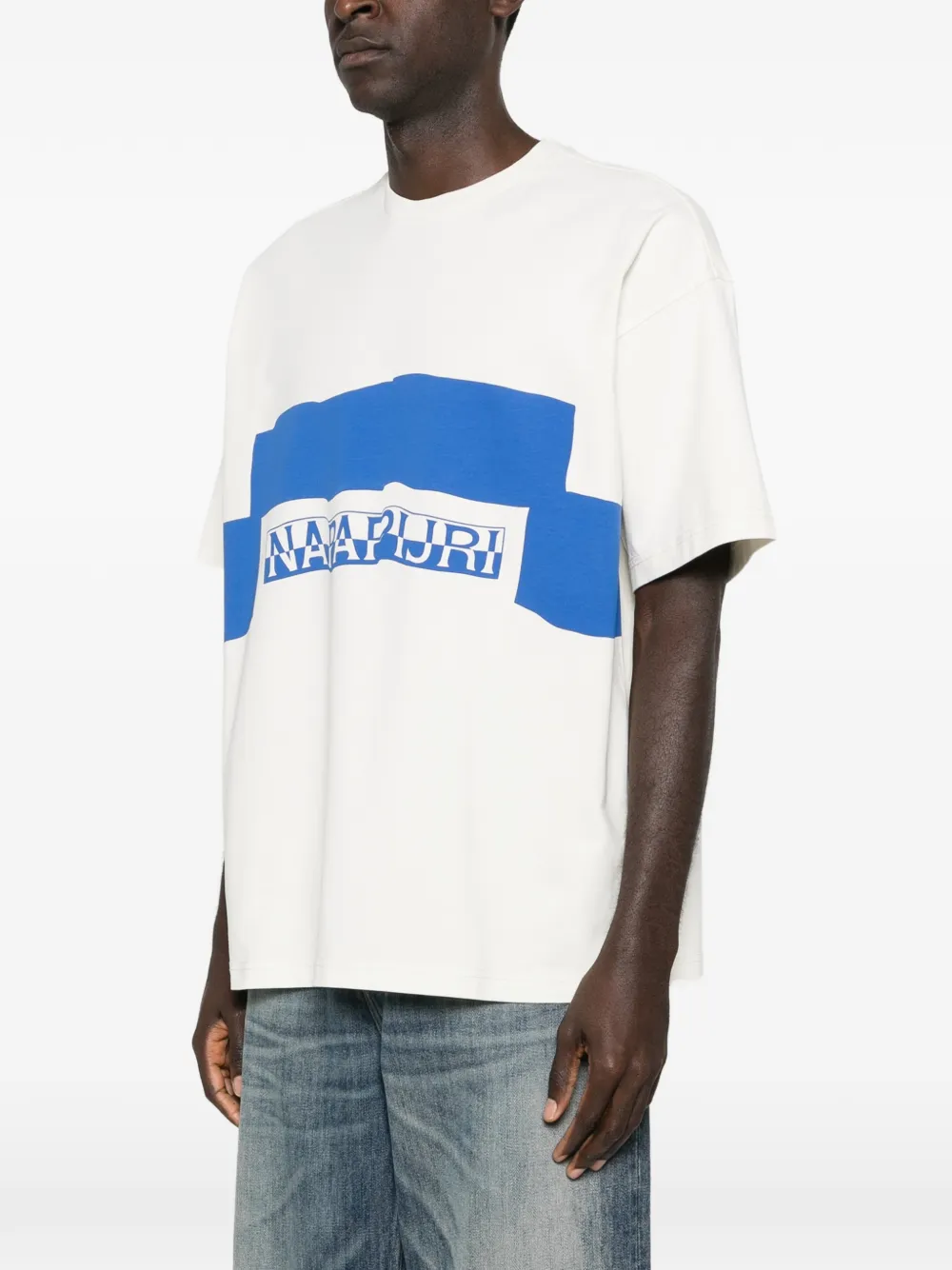 Napapijri T-shirt met logo en ronde hals Wit