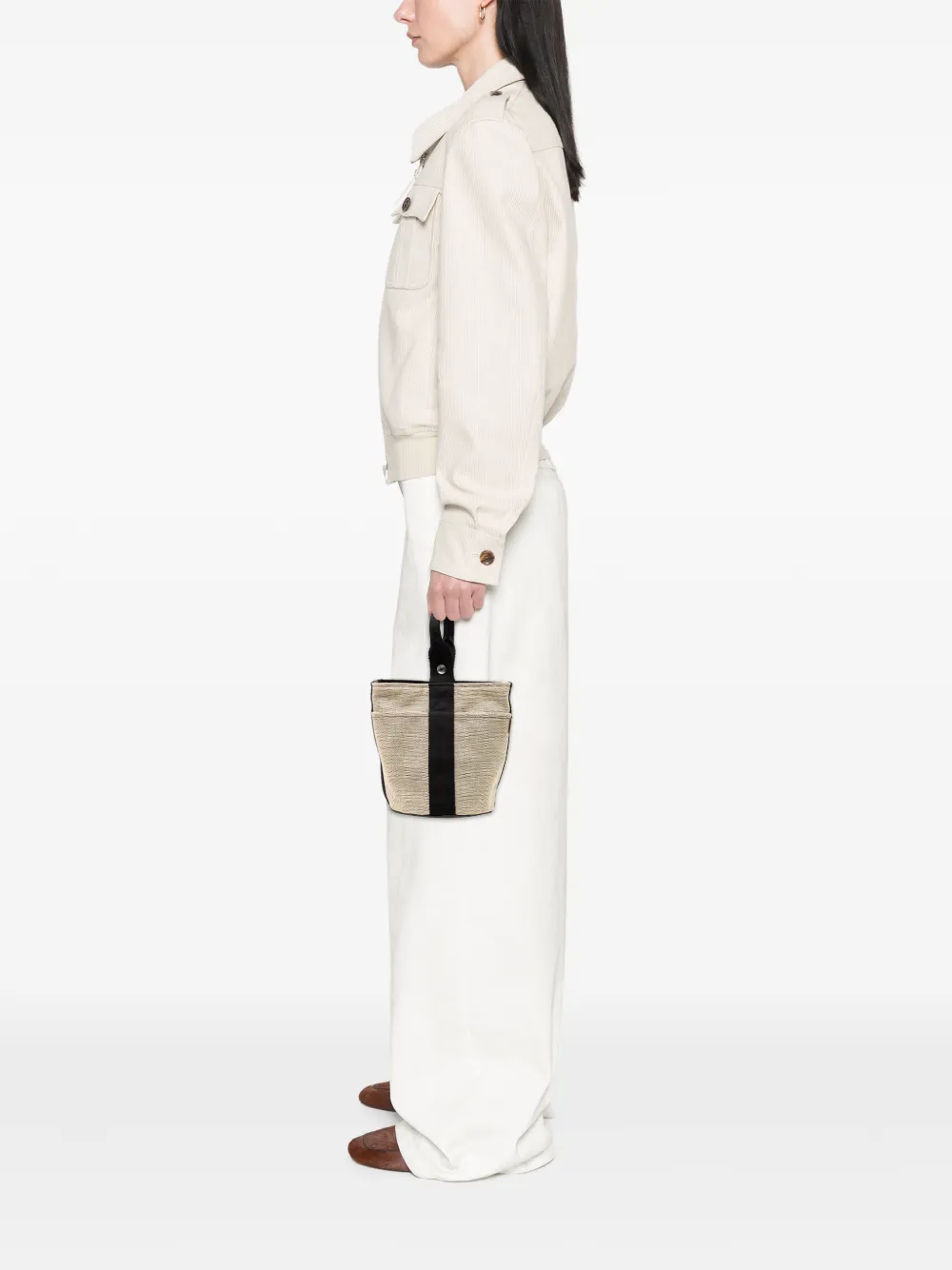 Hermès Pre-Owned 1990-2010 Toile Saxo PM bucket bag | Pre-Owned | Image 2