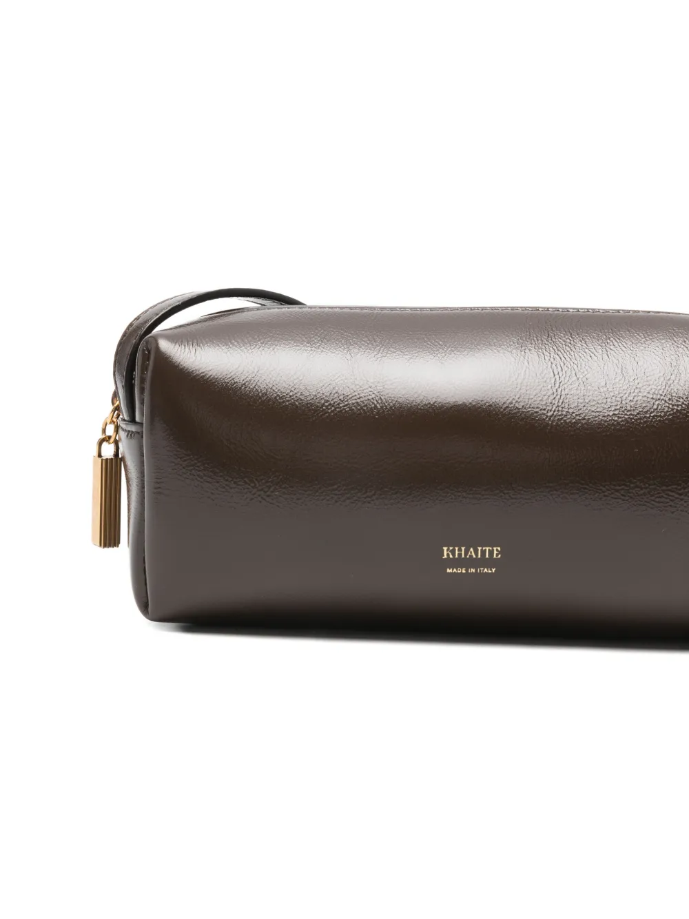 logo-print zip mini bag