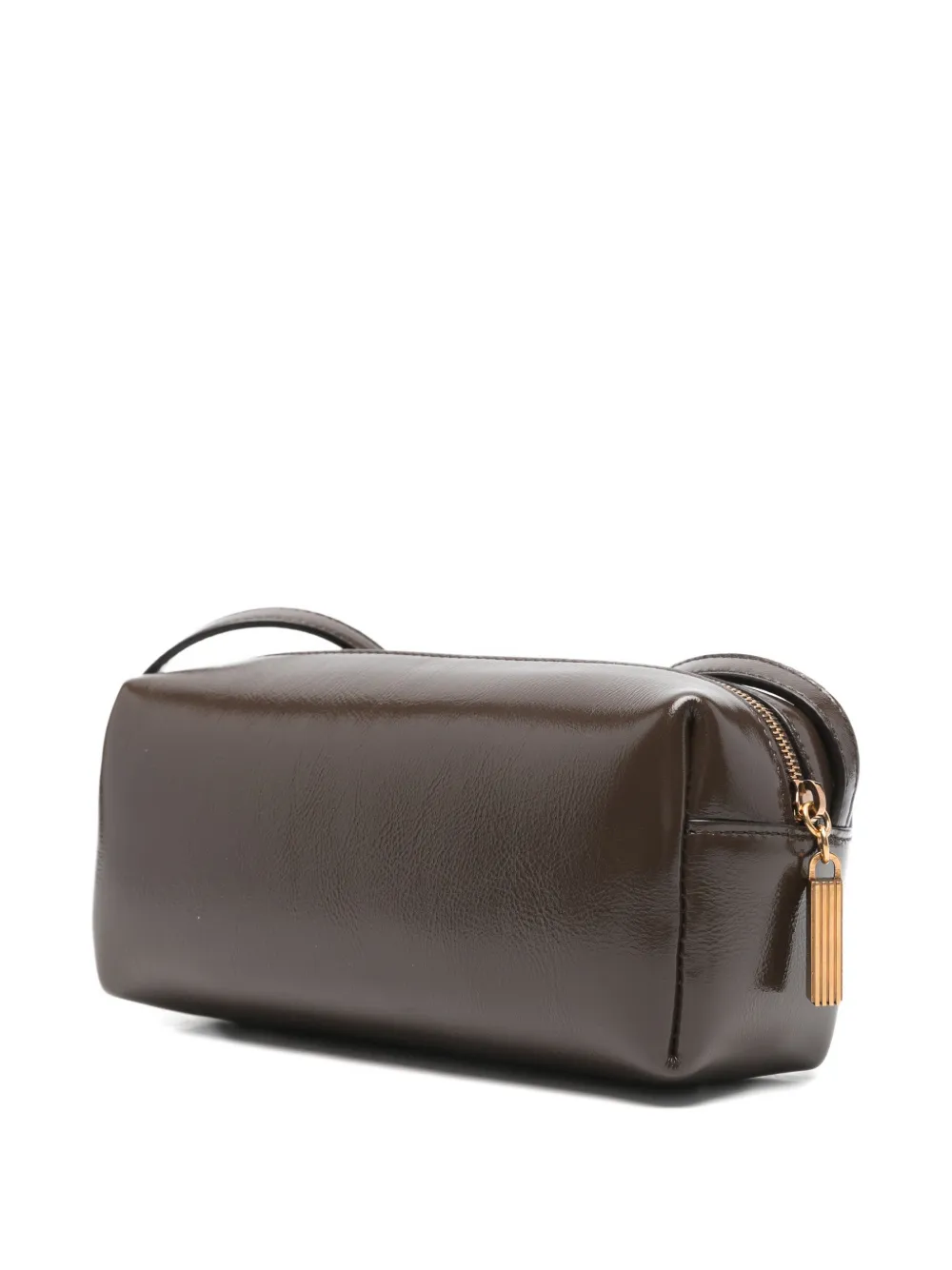 logo-print zip mini bag