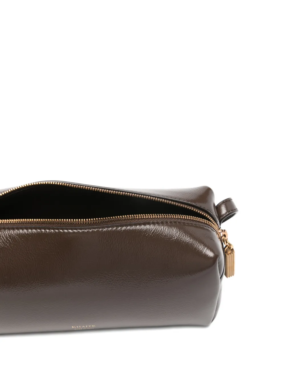 logo-print zip mini bag