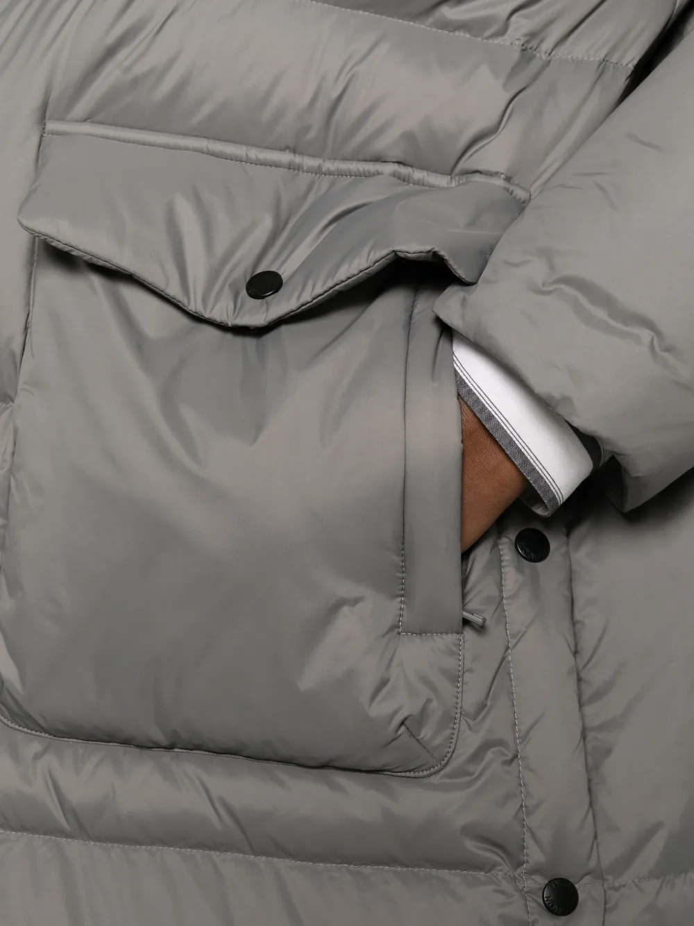 Shearling Trimmed Down Coat