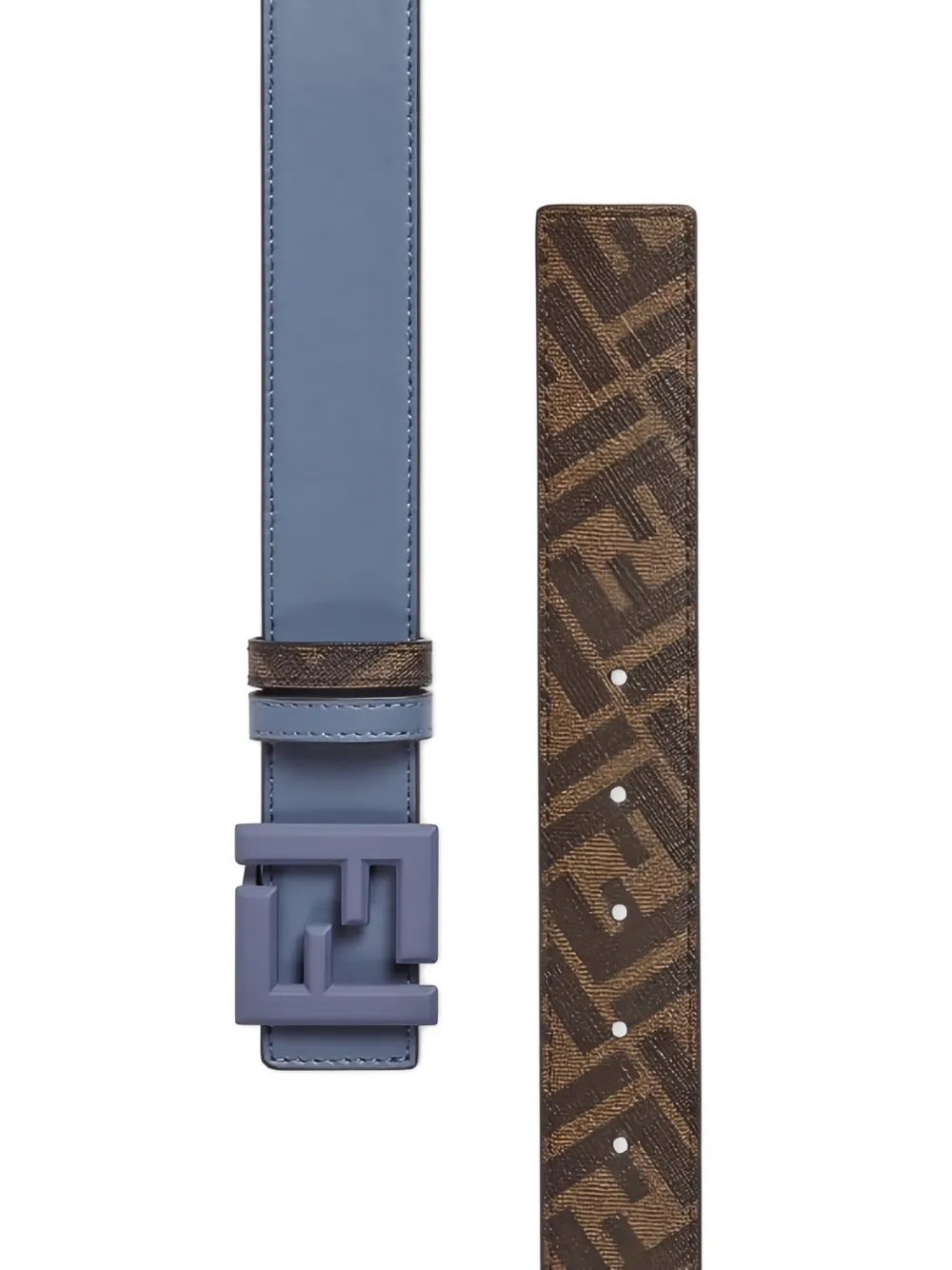 FENDI logo pattern belt - Blauw
