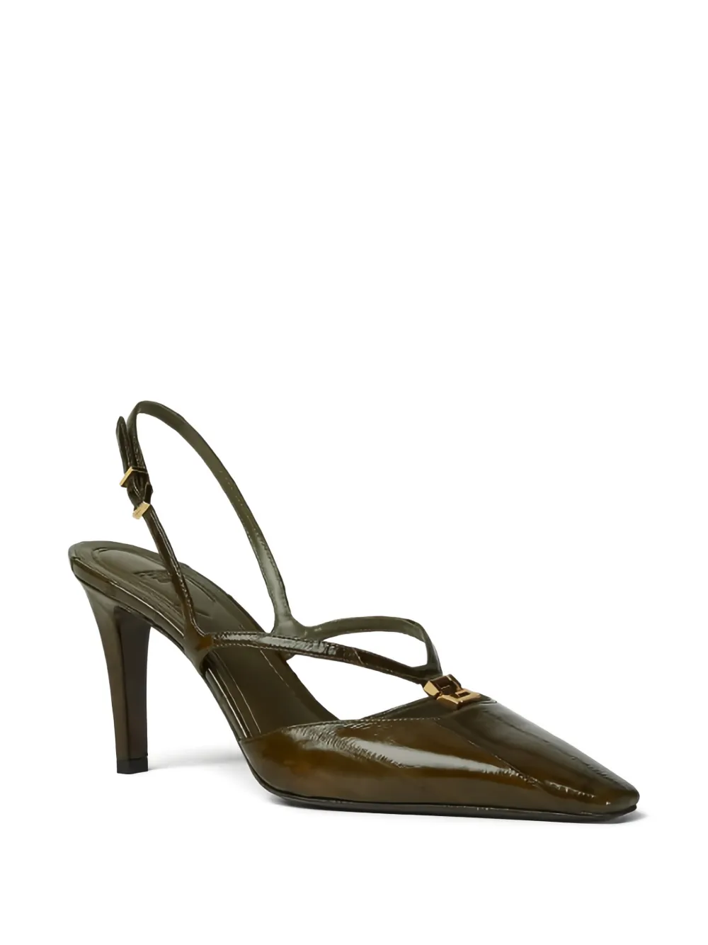 FENDI Pumps met bandjes met logodetail Groen