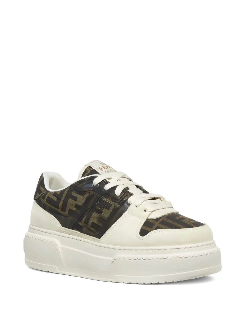 FENDI Sneakers met logo - Beige