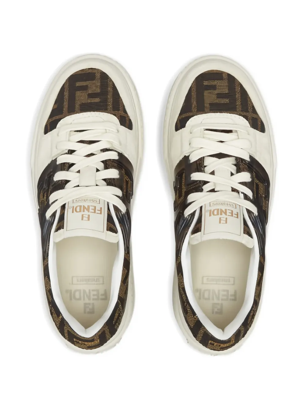 FENDI Sneakers met logo Beige