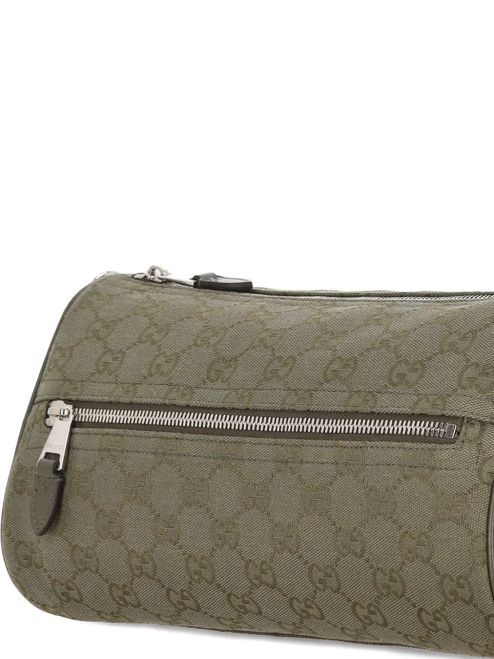Gucci Canvas schoudertas met GG-patroon en webdetail Groen