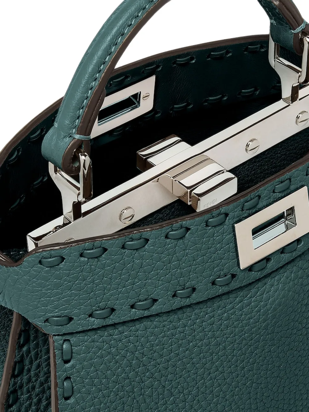 FENDI Peekaboo kleine shopper met handgreep Groen